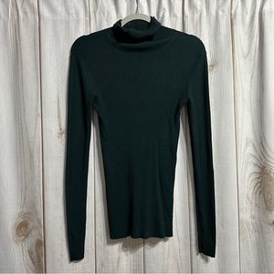 Express dark green ribbed turtleneck